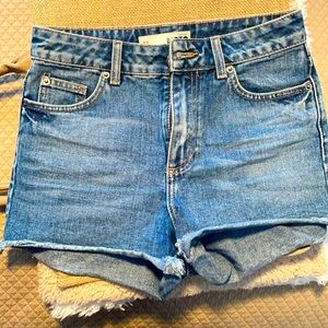 Top Shop high waisted jean shorts